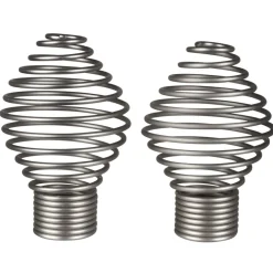 Embout pour tringle à rideaux x2 couleur métal nickel < Gifi Discount