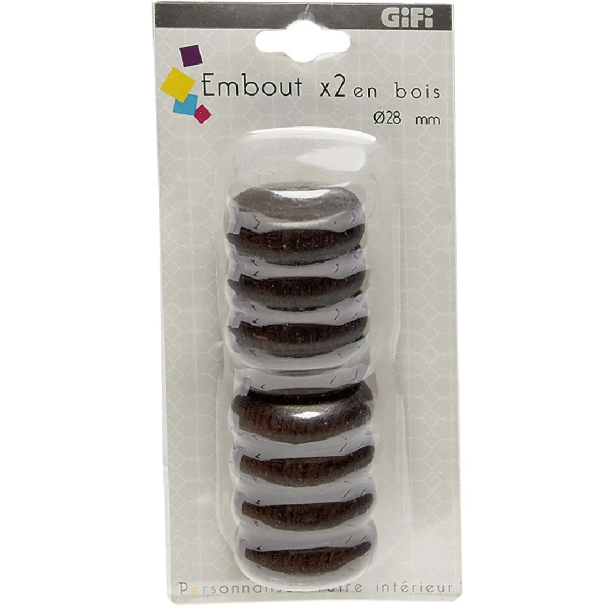 Embouts X2 Bois Cylindre strie < Gifi Best