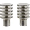 Embout tringle à rideau Ø20mm aluminium brossé x2 forme cylindrique < Gifi Outlet