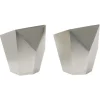Embout tringle à rideau Ø28mm forme géométrique aluminium brossé x2 < Gifi Best