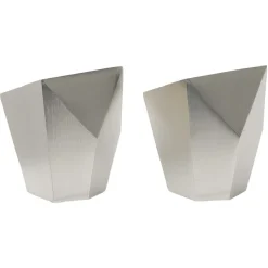Embout tringle à rideau Ø28mm forme géométrique aluminium brossé x2 < Gifi Best