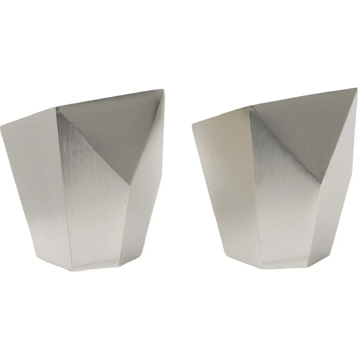Embout tringle à rideau Ø28mm forme géométrique aluminium brossé x2 < Gifi Best
