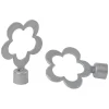 Embout tringle à rideau Ø16 mm métal forme fleur gris mat x2 < Gifi Hot