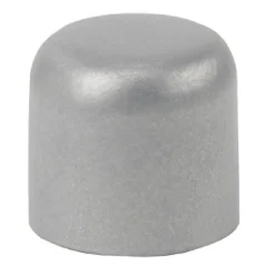 Embout tringle à rideau Ø16 mm métal forme arrondie gris mat x2
