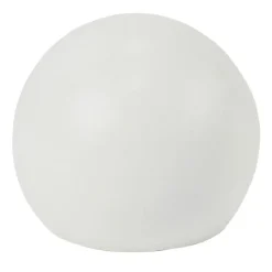 Embout tringle à rideau Ø16 mm métal forme boule blanc mat x2