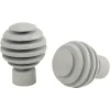 Embout tringle à rideau Ø20mm métal forme cercle blanc mat x2 < Gifi Online