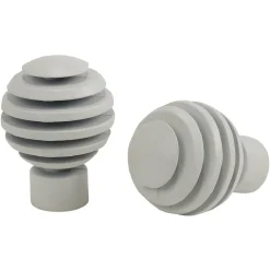 Embout tringle à rideau Ø20mm métal forme cercle blanc mat x2 < Gifi Online