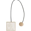 Embrasse aimantée carrée motif ciboule bois naturel