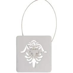 Embrasse aimantée carrée métal gris