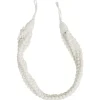Embrasse corde tressée plate coton beige