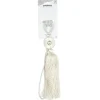 Embrasse pompon + cercle fantaisie L40cm polyester