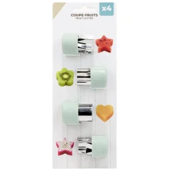 Emporte-pièce coupe-fruit x4 inox et plastique vert < Gifi Sale