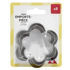 Emporte-pièces x3 en métal Ø6,8xH2cm (2 modèles) < Gifi Clearance
