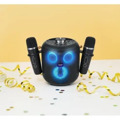 Enceinte karaoké bluetooth avec micro x2 lumineuse Homday H149cm 15W < Gifi Clearance