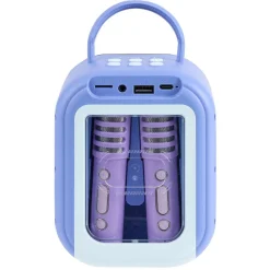 Enceinte karaoké Stitch bluetooth plastique avec 2 micros H22cm
