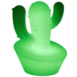 Enceinte lumineuse bluetooth sans fil USB RGB Luminus cactus blanc 15W Ø23xH31cm < Gifi Hot