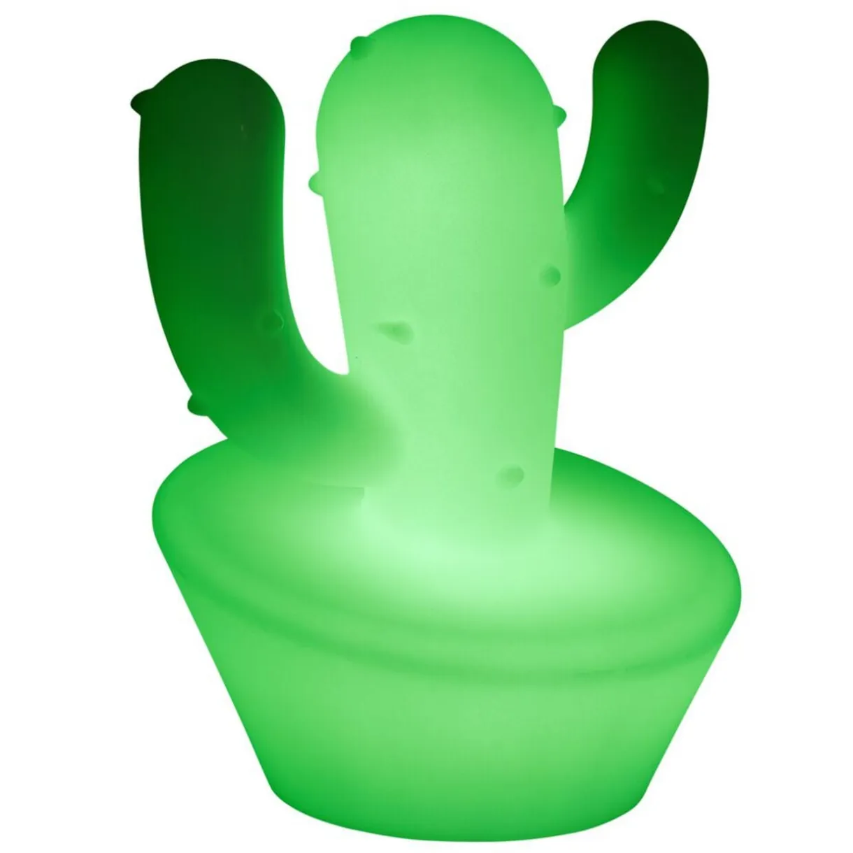 Enceinte lumineuse bluetooth sans fil USB RGB Luminus cactus blanc 15W Ø23xH31cm < Gifi Hot
