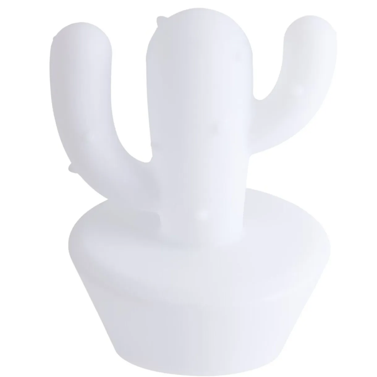 Enceinte lumineuse bluetooth sans fil USB RGB Luminus cactus blanc 15W Ø23xH31cm < Gifi Hot