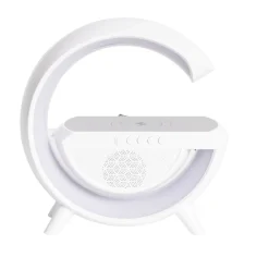 Enceinte multifonction forme G lampe et chargeur à induction < Gifi