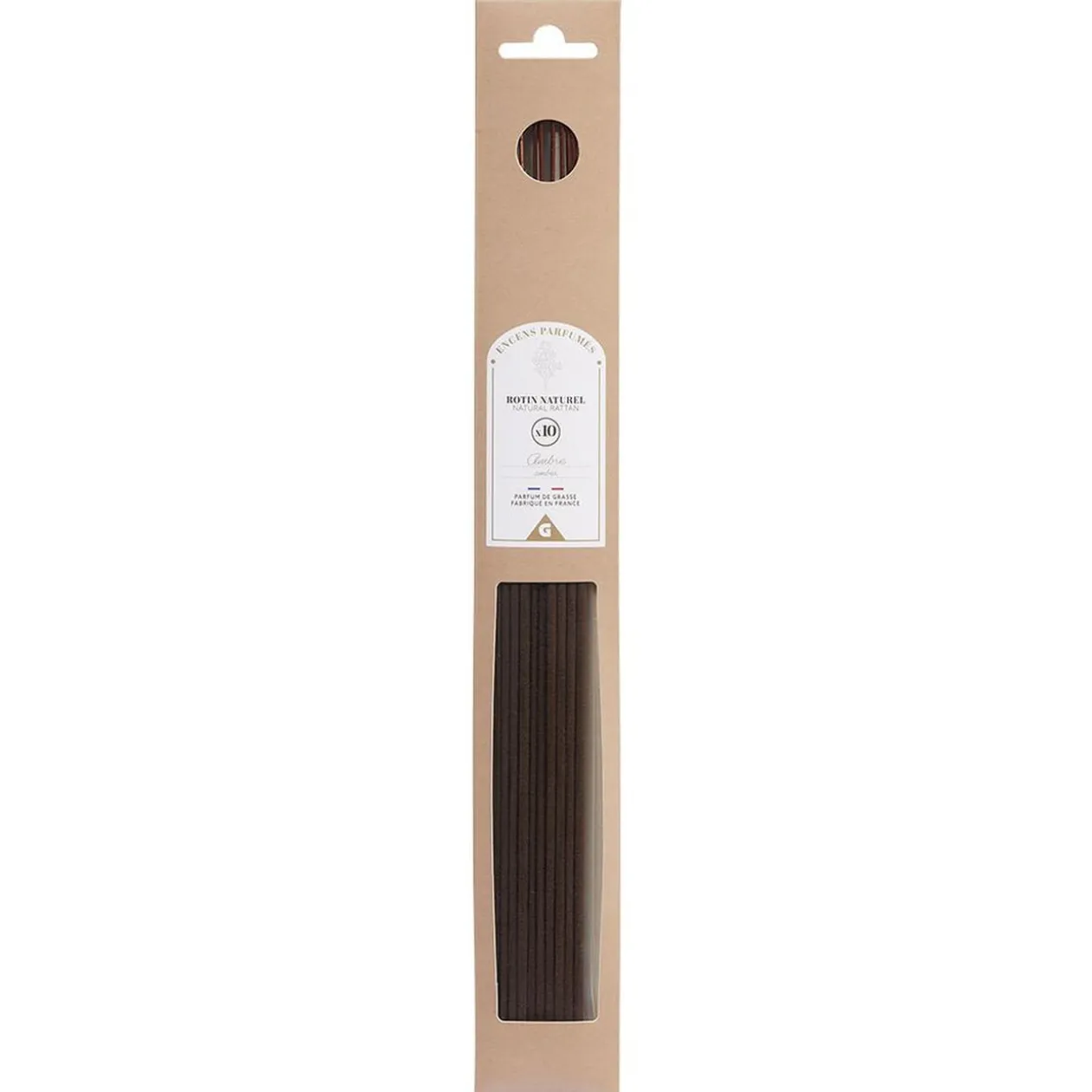 Encens marron senteur ambre patchouli L37cm x10