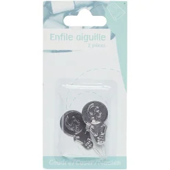 Enfile aiguille x2 argenté
