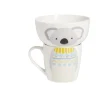 Ensemble bol et mug en porcelaine motif enfant motif koala H15cm