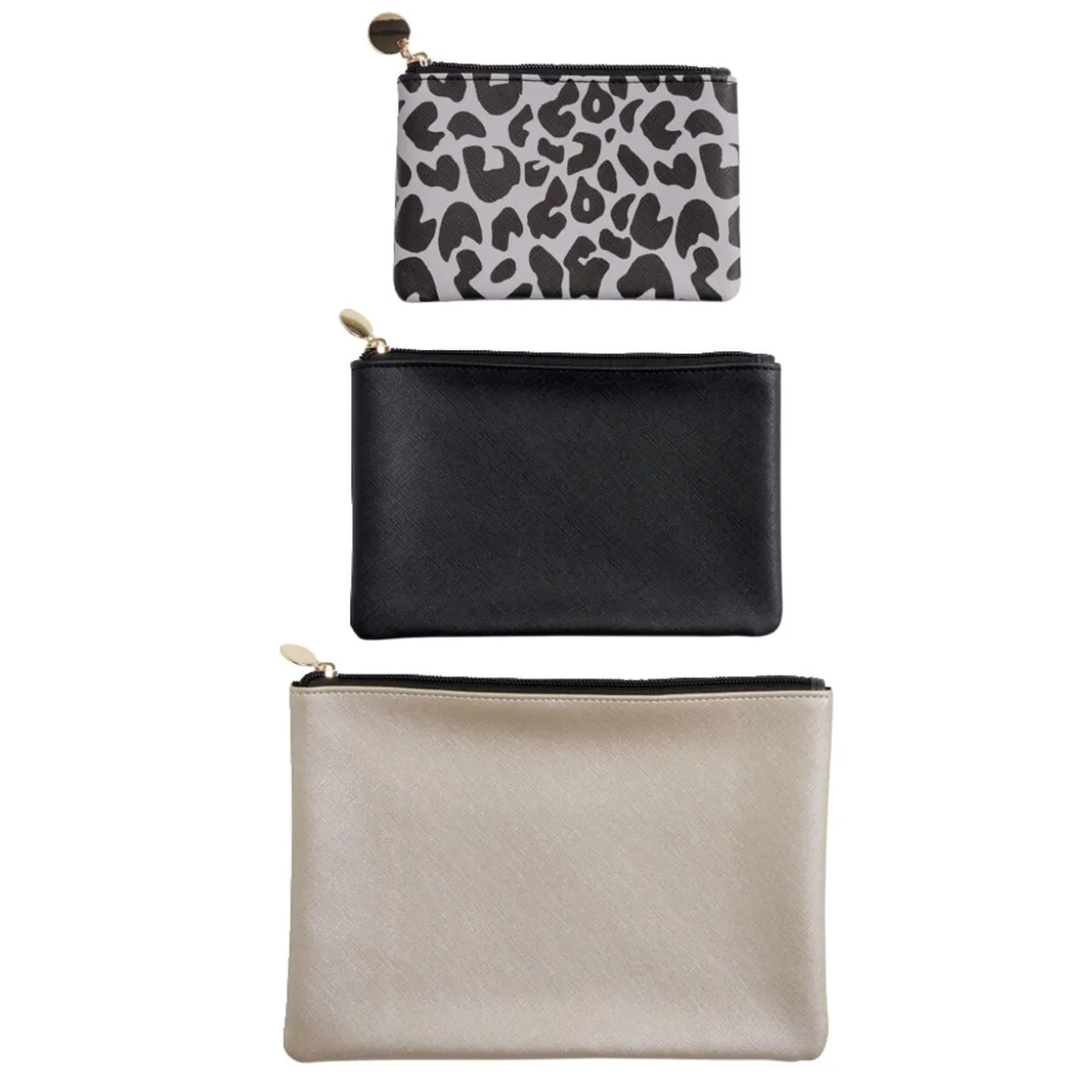 Ensemble de 3 pochettes plates assorties - 2 modèles