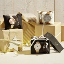 Ensemble montre et bracelet femme rose gold et beige < Gifi Hot