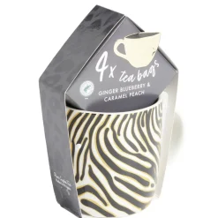 Ensemble mug en faïence avec 4 sachets de thé