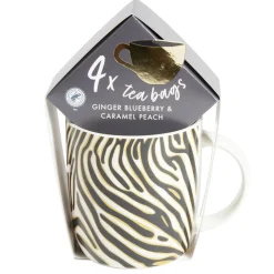 Ensemble mug en faïence avec 4 sachets de thé