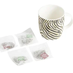 Ensemble mug en faïence avec 4 sachets de thé