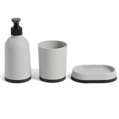 Ensemble salle de bain porte-savon, distributeur et gobelet (3 modèles)