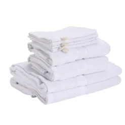 Ensemble serviette de toilette x8 en coton 3 tailles - 3 modèles < Gifi