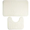 Ensemble tapis de bain et contour WC à mémoire de forme beige ou gris < Gifi Outlet