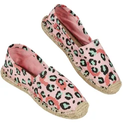 Espadrilles Femme imprimé léopard rose T36/40