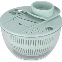 Essoreuse à salade et mandoline 2en1 plastique bleu 7 pièces Ø22,5xH13cm < Gifi Clearance