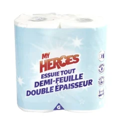 Essuie tout demi-feuille double épaisseur x 2