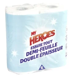 Essuie tout demi-feuille double épaisseur x 2