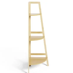 Etagère d'angle bambou 3 niveaux 32xH103x32cm