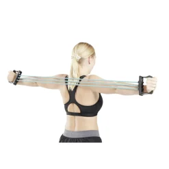 Extenseur fitness avec 3 sangles de musculation L76cm