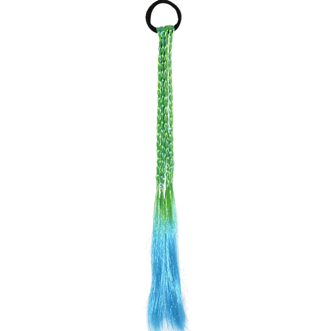 Extension élastique à cheveux avec tresses en nylon L41cm - 3 modèles