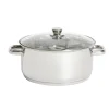 Faitout tous feux dont induction inox et verre Ø25,5cm