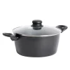 Faitout tous feux dont induction aluminium noir Ø24cm