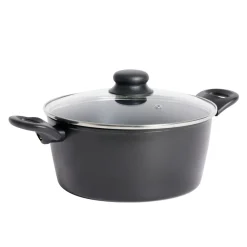 Faitout tous feux dont induction aluminium noir Ø24cm