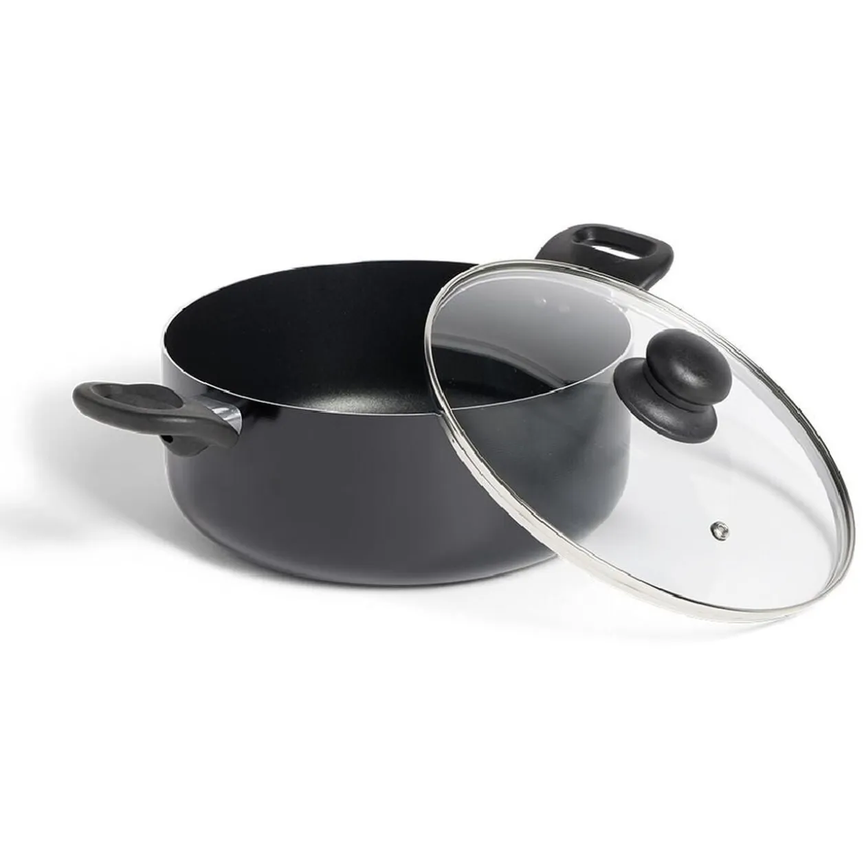 Faitout tous feux sauf induction aluminium noir Ø24cm