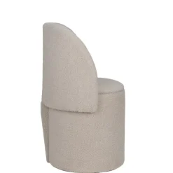 Fauteuil coffre rond amovible Clara tissu bouclette beige 48,5x45xH75cm < Gifi Clearance