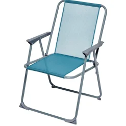 Fauteuil de camping pliant métal et textilène bleu < Gifi Outlet