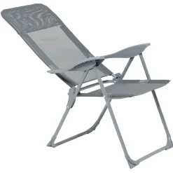 Fauteuil de camping 5 positions gris