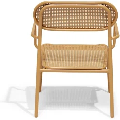 Fauteuil de jardin bas Faro empilable métal orange 56x56xH75cm