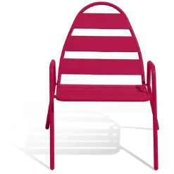 Fauteuil de jardin Fun métal rouge 68x71xH76cm < Gifi Outlet